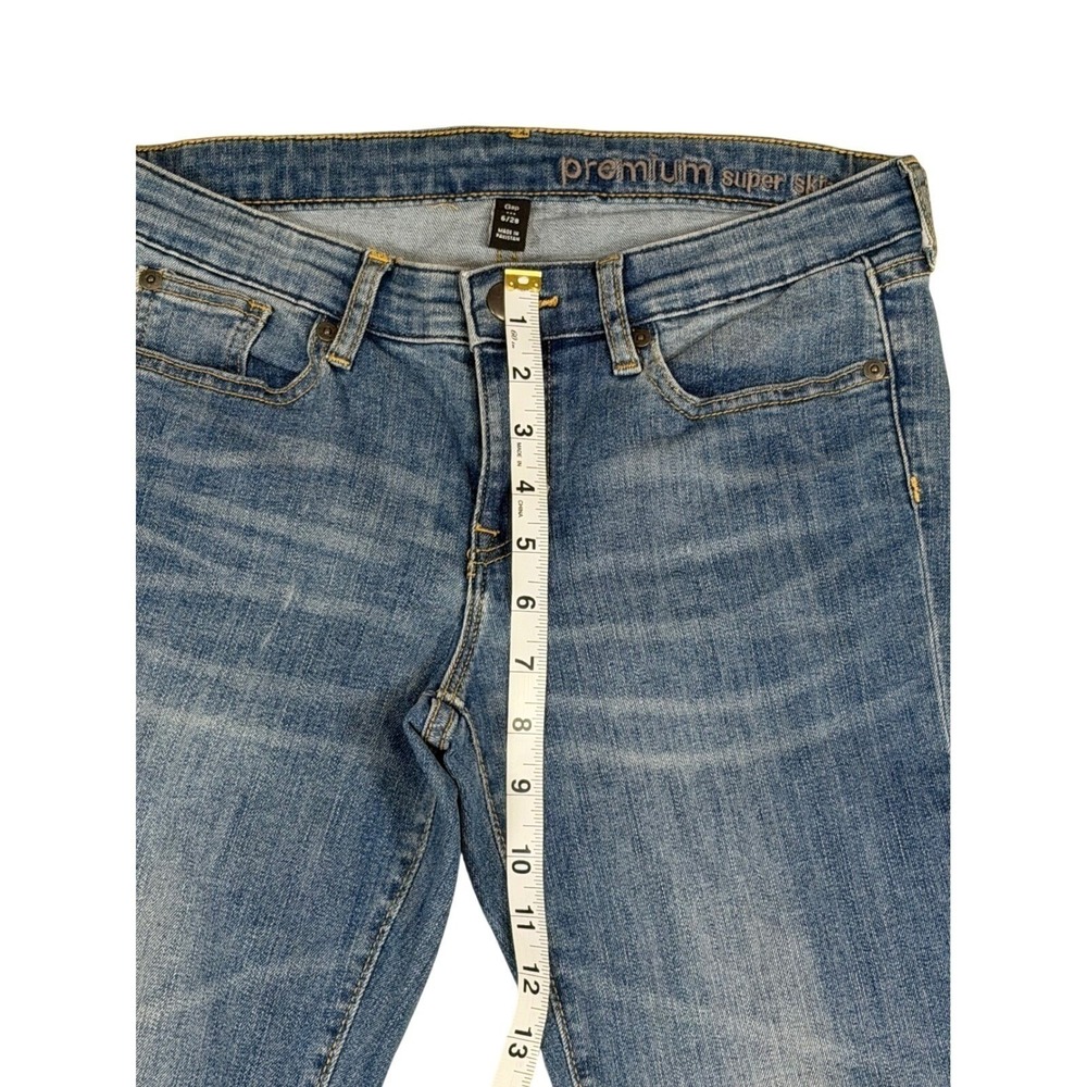 Gap Super Skinny Womens Jeans Medium Indigo Stretch Denim 6/28 - Picture 11 of 12